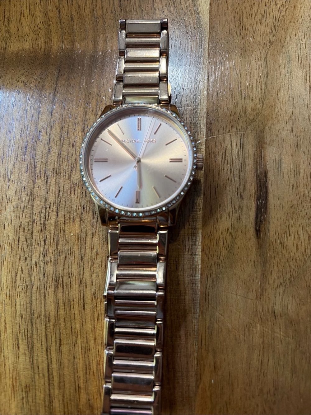 Michael Kors Rose Gold Crystal Bezel Women's Watch Bailey Analog 38mm MK3809